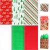 120 Sheets Christmas Tissue Paper for Gift Bags Wrapping, Assortment Holiday Tissue Paper for Gift Wrapping, Gift Decoration, Art & Craft (20 x 20 inches) view 1