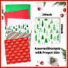120 Sheets Christmas Tissue Paper for Gift Bags Wrapping, Assortment Holiday Tissue Paper for Gift Wrapping, Gift Decoration, Art & Craft (20 x 20 inches) view 3