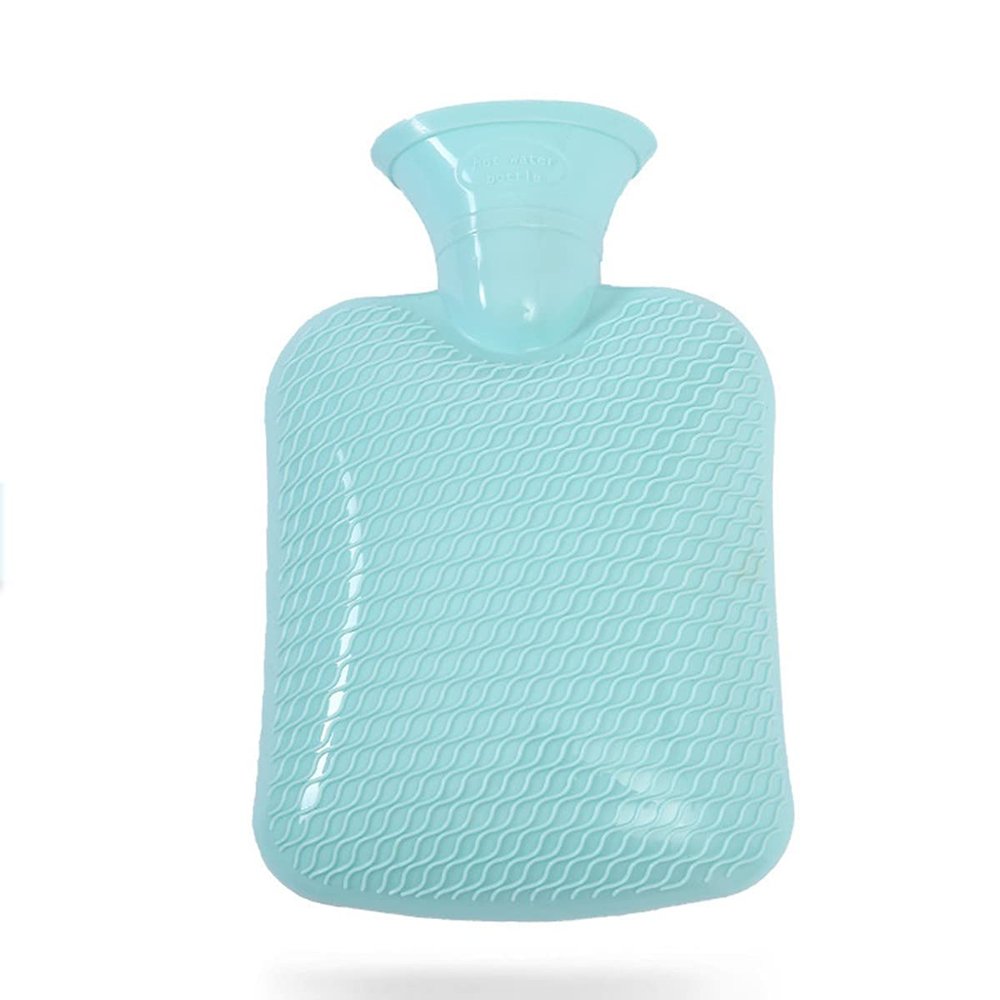 1 Liter Mini hot Water Bottle,Smooth Flat Surface,Warm Water,Warm Waist,Warm Belly,a hot Water Bottle for Pain Relief. (Color : Blue)