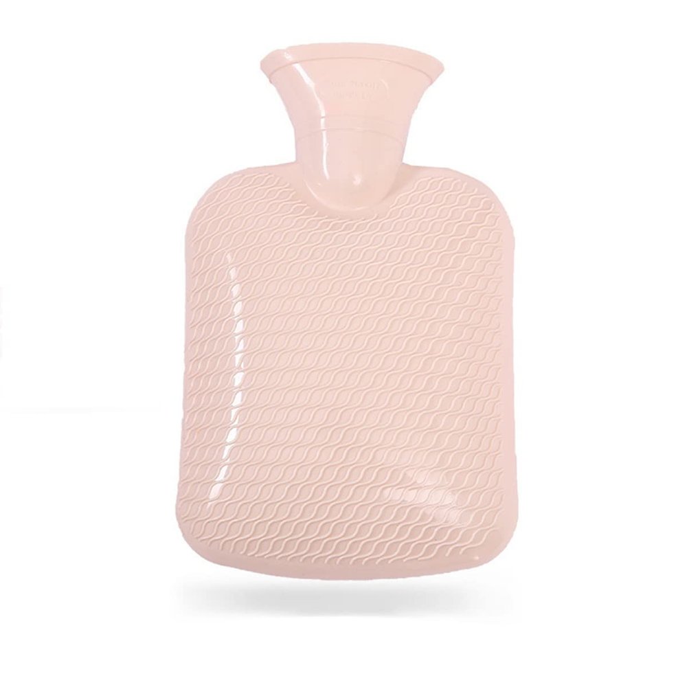 1 Liter Mini hot Water Bottle,Smooth Flat Surface,Warm Water,Warm Waist,Warm Belly,a hot Water Bottle for Pain Relief. (Color : Beige)