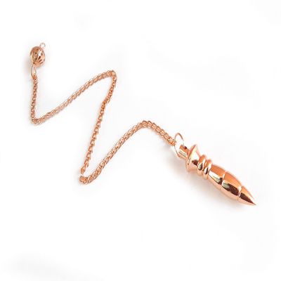 Egyptian Cut Uranus Meditation Dowsing Divination Pendulum, Copper Metal Reiki Healing Chakra Balancing Pendulum