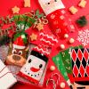 Blulu 180 Pieces Christmas Candy Cellophane Plastic Treat Favor Bags With 200 Gold and Silver Twist Ties for Xmas Santa Goodie Cookie Winter Holiday Party Favors view 4