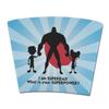 Personalized Super Dad Party Cup Sleeve - without bottom view 1