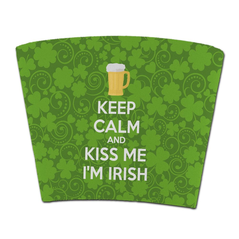 Personalized Kiss Me I'm Irish Party Cup Sleeve - without bottom