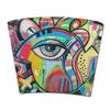 Abstract Eye Painting Party Cup Sleeve - without bottom view 1
