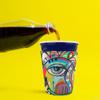 Abstract Eye Painting Party Cup Sleeve - without bottom view 3