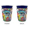 Abstract Eye Painting Party Cup Sleeve - without bottom view 4