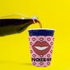 Personalized Lips (Pucker Up) Party Cup Sleeve - without bottom view 3