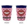 Personalized Lips (Pucker Up) Party Cup Sleeve - without bottom view 4