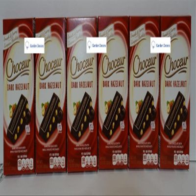 Choceur Dark Chocolate with Whole Roasted Hazelnuts 7.05oz 200g (6 Bars)