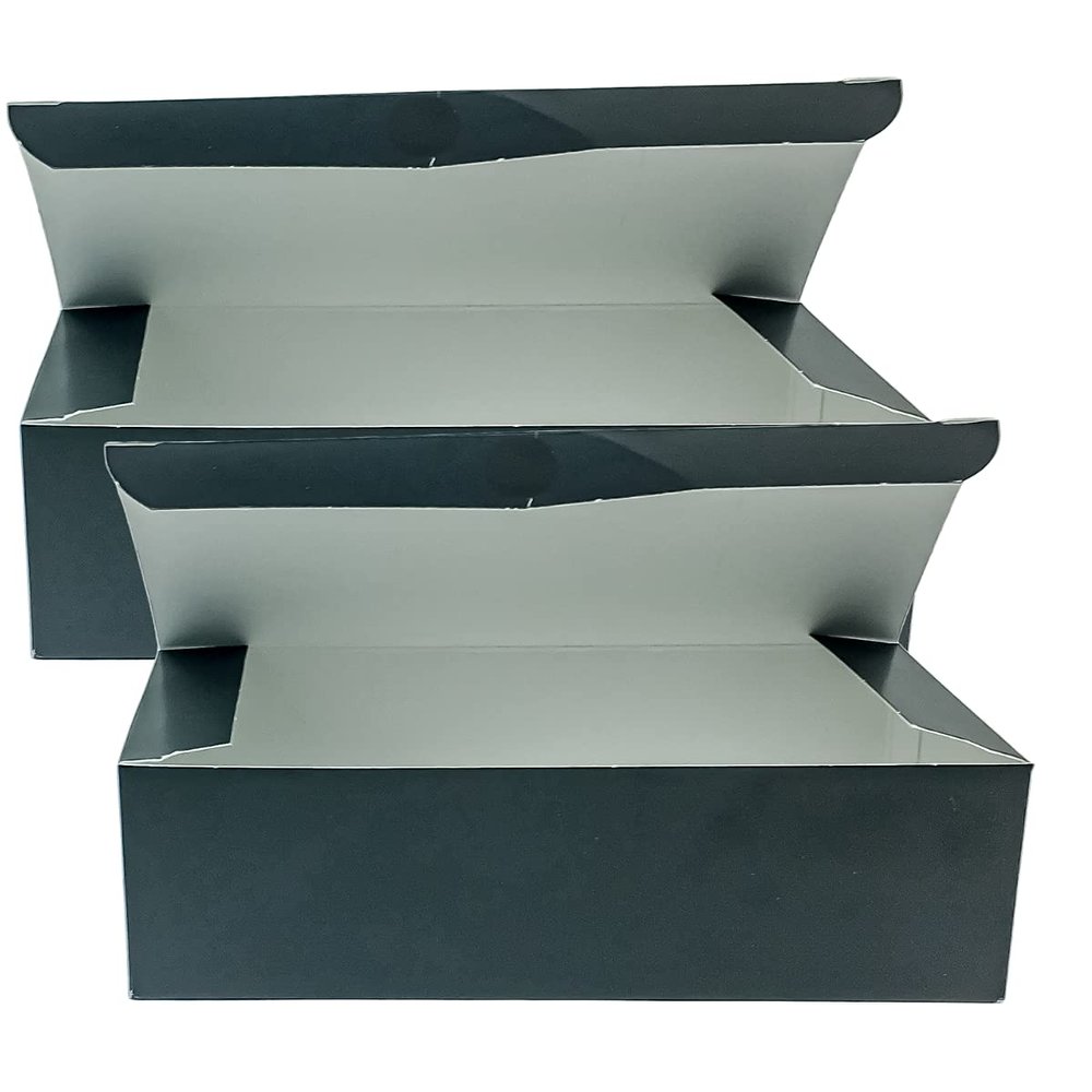 CakeSupplyShop Celebrations Set of 10-1LB Large Gloss Candy Glossy Black Wedding Party Favor Boxes 7" X 3-3/8" X 2"