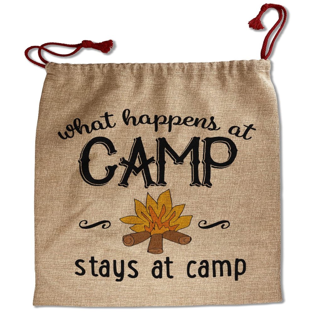 Camping Sayings & Quotes (Color) Santa Sack - Front