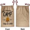 Camping Sayings & Quotes (Color) Santa Sack - Front view 3