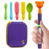 Special Supplies Buzz Buddy Oral Motor Stimulation Kit with 6 Soft Textured Interchangeable Heads, Calm Sensory Needs, Support Speech, and Stimulate Self Feeding, Gentle Vibrations (Purple) view 1