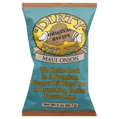 Dirty Brand Potato Chips Maui Onion Flavored 2 oz Bags (Pack of 5)