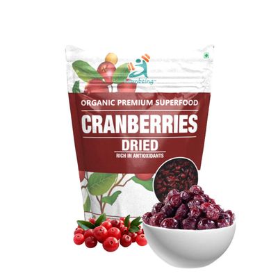 Astha Leanbeing - Dried Cranberries (200g), Rich in Fiber | High in | unsweetened