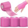 3 Rolls Pre Wrap Tape 2.75 Inch x 90 Yards Athletic Foam Underwrap Sports Pre Headbands for Hair Ankle Wrists Knees Sports(Pink) view 1