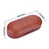 Muf 2 in 1 Contact Lens Case and Glasses Case, Double Sided Design with Mirror, Portable Travel Kit with Tweezer, Remover and Solution Bottle, Brown view 2