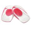 2 Pairs Gel Heel Cups, L Red+Blue Silicone Heel Protectors Heel Cup Pads for Plantar Fasciitis, Heel Spur & Achilles Pain, Gel Heel Cups and Cushions Absorbing Support view 1
