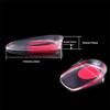 2 Pairs Gel Heel Cups, L Red+Blue Silicone Heel Protectors Heel Cup Pads for Plantar Fasciitis, Heel Spur & Achilles Pain, Gel Heel Cups and Cushions Absorbing Support view 2
