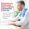 Doctor Developed Heated Neck Wrap - Weighted Heating Pad with Natural Flax Seeds - Cordless Microwavable Heating Pad for Neck & Shoulders - Soft Plush Relief (Blue) view 4