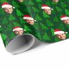 InterestPrint Personalized Photo Wrapping Paper, Green Christmas Trees Custom Face Gift Wrapping Paper Roll with Printed Picture for Friend Grandma Grandpa Birthday Wedding Christmas Gifts 2 Roll view 3