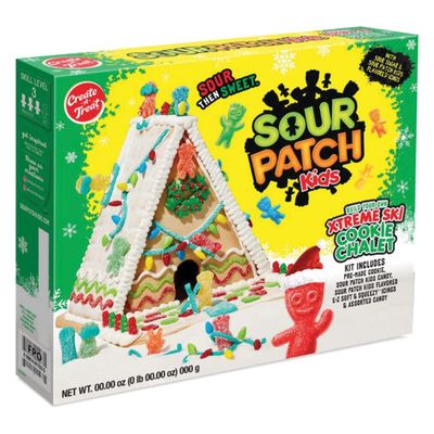 Create-A-Treat Sour Patch Kids Build Your own Xtereme Ski Cookie Chalet Kit