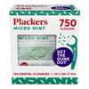 Plackers Micro Mint Dental Flossers, Fold-Out Toothpick, Super Tuffloss, Easy Storage with Sure-Zip Seal, Fresh Mint Flavor, 750 Count (Pack of 5) view 1
