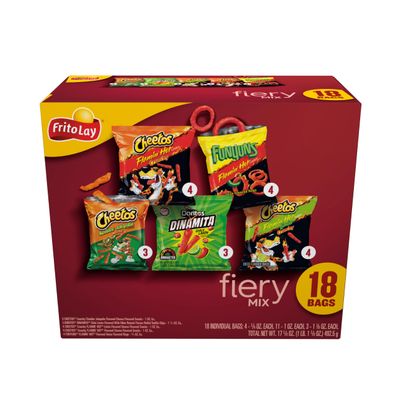 Frito-Lay Fiery Mix Variety Pack Box 18ct