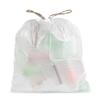 Ultrasac 8 Gallon 0.9 MIL White Drawstring Garbage Trash Bags - 20" x 29" - Pack of 45 - For Bathroom, Bedroom, Office, & Kitchen view 1