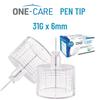 ONE-CARE Pen Tips 31G x 6 mm (1/4)  Thin-Wall Channel Design, Universal Twist-On Fit, Compatible, 100 Count view 2