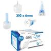 ONE-CARE Pen Tips 31G x 6 mm (1/4)  Thin-Wall Channel Design, Universal Twist-On Fit, Compatible, 100 Count view 3