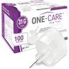 ONE-CARE Pen Tips 31G x 5 mm (3/16)  Thin-Wall Channel Design, Universal Twist-On Connection, 100 Count Box view 1