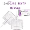ONE-CARE Pen Tips 31G x 5 mm (3/16)  Thin-Wall Channel Design, Universal Twist-On Connection, 100 Count Box view 2