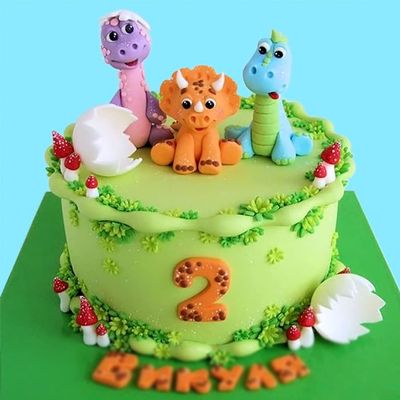 3 Pcs Dinosaur Cake Toppers, Dinosaur Cupcake Toppers, 3D Dinosaur Dinosaur Theme Party Cartoon Animal Cake Decorations Supplies
