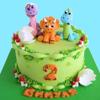 3 Pcs Dinosaur Cake Toppers, Dinosaur Cupcake Toppers, 3D Dinosaur Dinosaur Theme Party Cartoon Animal Cake Decorations Supplies view 1
