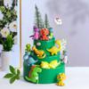 3 Pcs Dinosaur Cake Toppers, Dinosaur Cupcake Toppers, 3D Dinosaur Dinosaur Theme Party Cartoon Animal Cake Decorations Supplies view 2