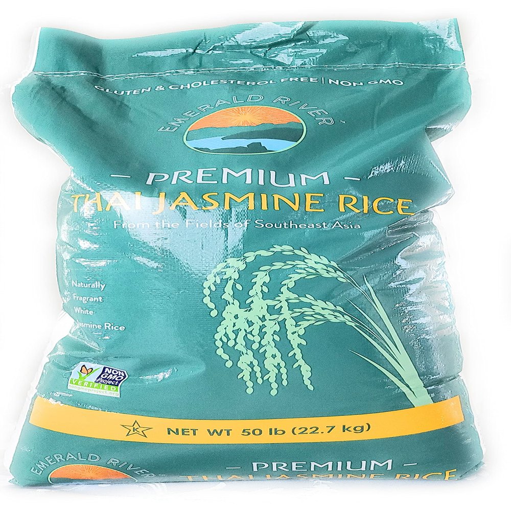 Emerald River Premium Thai Jasmine Rice 50lb