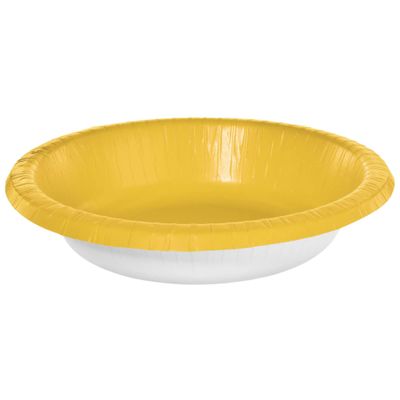 20 oz. Paper Bowls, Mid Ct. - Yellow Sunshine