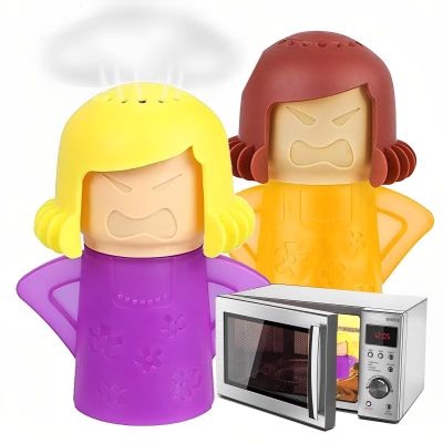 Microwave Oven Cleaner 2 Pack Angry Mama Microwave Steam Cleaner Disinfect Angry Mom Microwave Oven Odor Absorber Deodorant Easy to Clean with Vinegar and Water for Home or Office