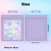 100 Pieces Purple Smell Proof Mylar Bag,Resealable Holographic Packaging bags,Cute Package Bags for Small Business,Sealed Mylar Foil Pouch Bags for Gift,Candy,Jewelry,Sample Packaging view 2