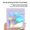 100 Pieces Purple Smell Proof Mylar Bag,Resealable Holographic Packaging bags,Cute Package Bags for Small Business,Sealed Mylar Foil Pouch Bags for Gift,Candy,Jewelry,Sample Packaging view 3