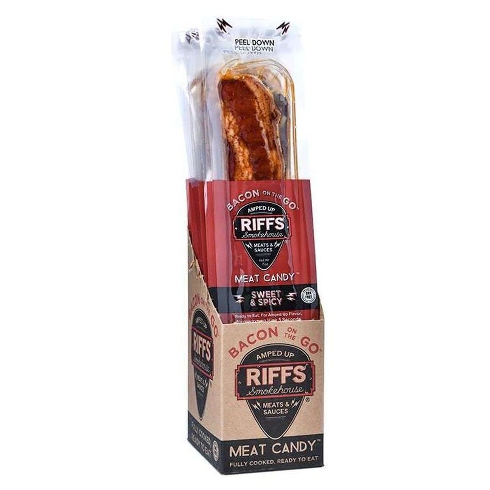 Riffs Smokehouse Bacon on the Go Sweet and Spicy Meat Candy, 0.7 Ounce -- 144 per case