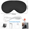 2 Pieces Silk Heated Eye Mask for Dry Eyes USB Steam Warm Compress for Puffy Eyes Adjustable Temp Sleep Eye Mask for Dry Eye, Chalazion, Blepharitis, Stye (Black, Green) view 3