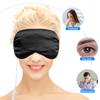 2 Pieces Silk Heated Eye Mask for Dry Eyes USB Steam Warm Compress for Puffy Eyes Adjustable Temp Sleep Eye Mask for Dry Eye, Chalazion, Blepharitis, Stye (Black, Green) view 4