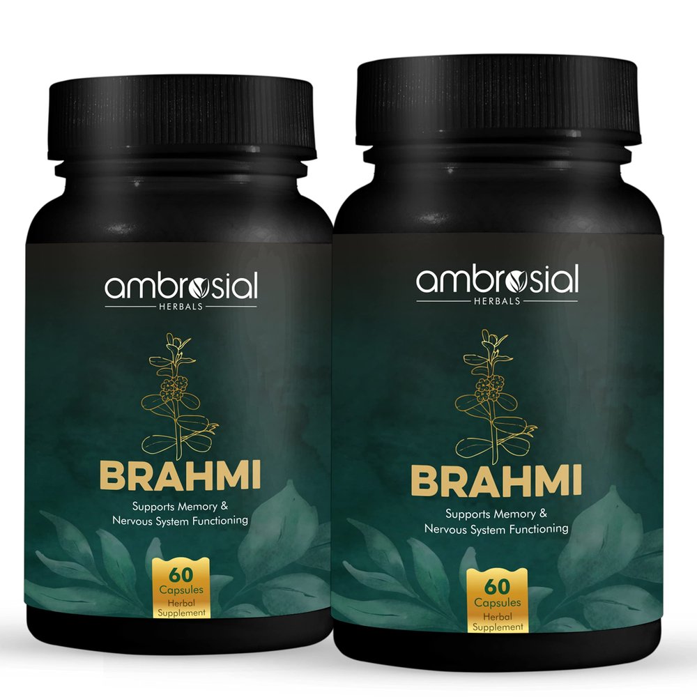 AMBROSIAL Brahmi Capsules 500 mg Pack of 2-120 Capsules