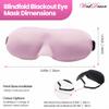 3D Contoured Luxury Blindfold Sleep Mask, Eye Mask for Sleeping, Light Blocking Eye Blinder with Adjustable Strap for Men & Women, Soft & Comfortable Sleep Mask for Travel Shift Work, Light Pink view 2