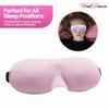 3D Contoured Luxury Blindfold Sleep Mask, Eye Mask for Sleeping, Light Blocking Eye Blinder with Adjustable Strap for Men & Women, Soft & Comfortable Sleep Mask for Travel Shift Work, Light Pink view 3