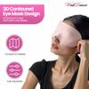 3D Contoured Luxury Blindfold Sleep Mask, Eye Mask for Sleeping, Light Blocking Eye Blinder with Adjustable Strap for Men & Women, Soft & Comfortable Sleep Mask for Travel Shift Work, Light Pink view 4