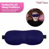 3D Contoured Luxury Blindfold Sleep Mask, Eye Mask for Sleeping, Light Blocking Eye Blinder with Adjustable Strap for Men & Women, Soft & Comfortable Sleep Mask for Travel Shift Work, Navy Blue view 3
